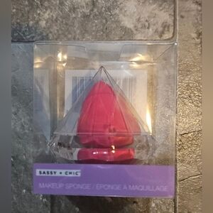 Sassy + Chic Pink Makeup Sponge With Case BNIB